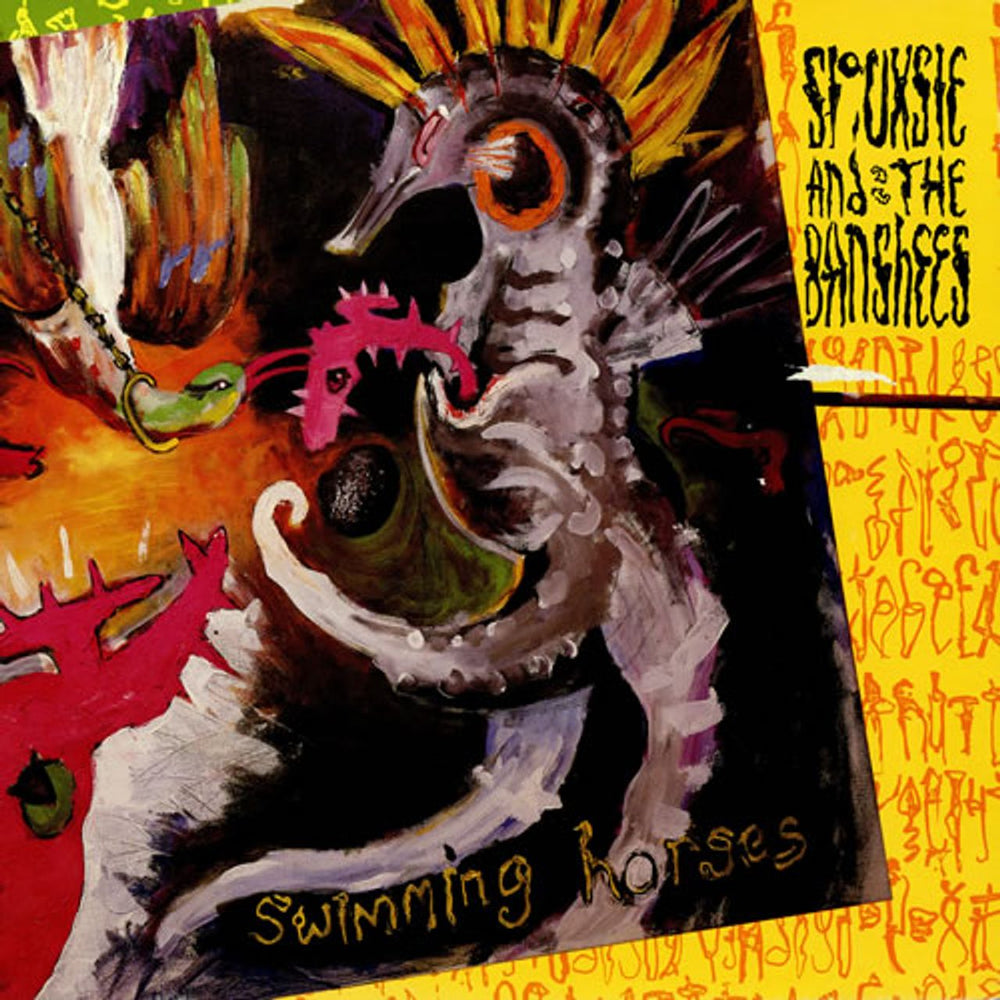 Siouxsie & The Banshees Swimming Horses + Poster UK 12" vinyl single (12 inch record / Maxi-single) SHEX6