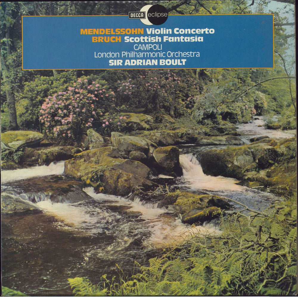 Sir Adrian Boult Mendelsoohn: Violin Concerto / Bruch: Scottish Fantasia UK vinyl LP album (LP record) ECS775