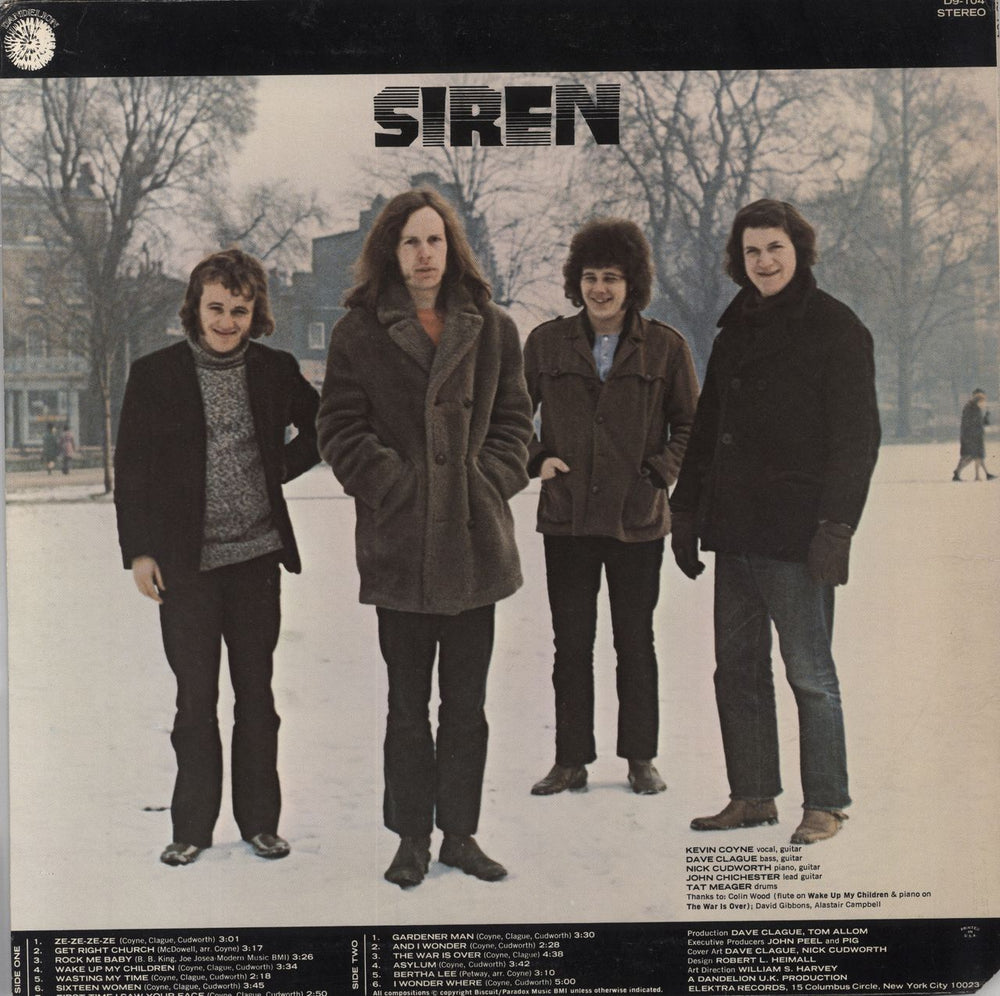 Siren Siren US vinyl LP album (LP record)