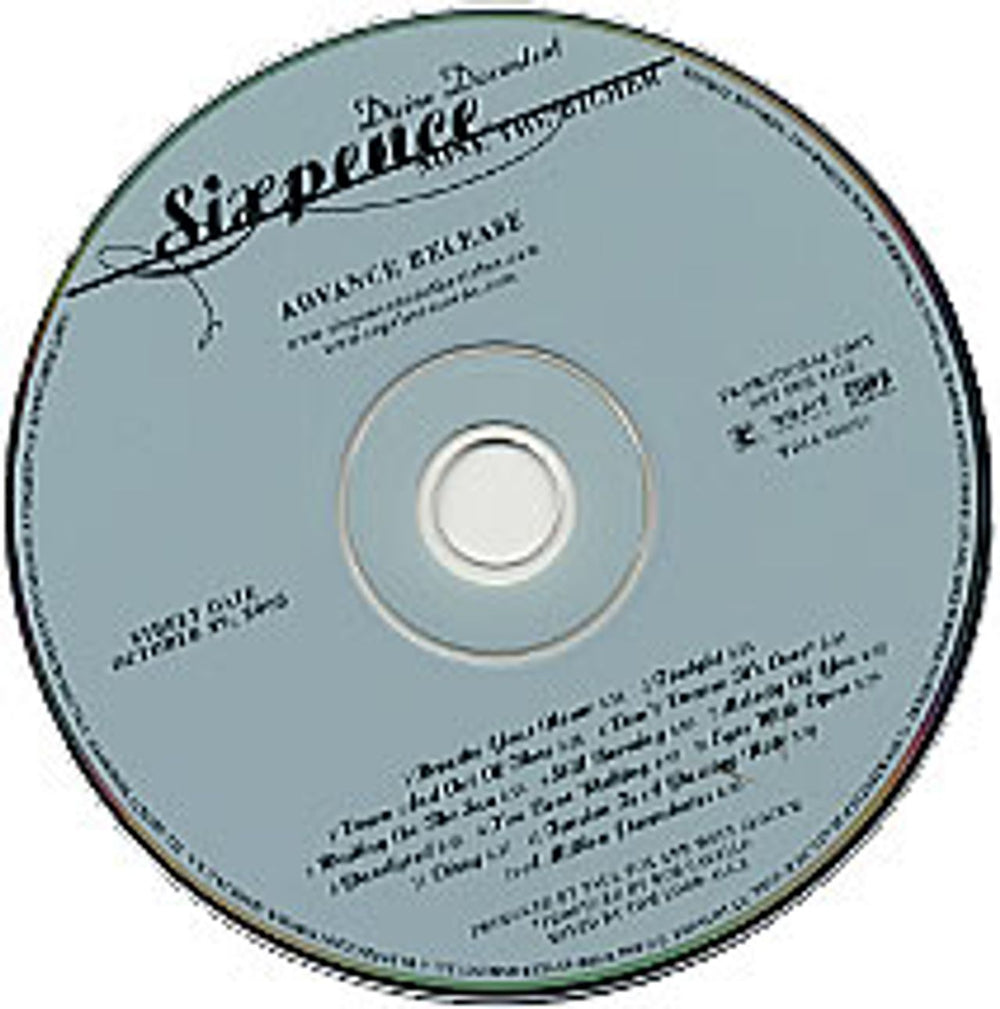 Sixpence None The Richer Divine Discontent US Promo CD album (CDLP) WD2A-886010