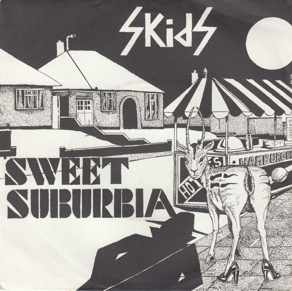 Skids Sweet Suburbia - Autographed + P/S UK 7" vinyl single (7 inch record / 45) SKD07SW812305