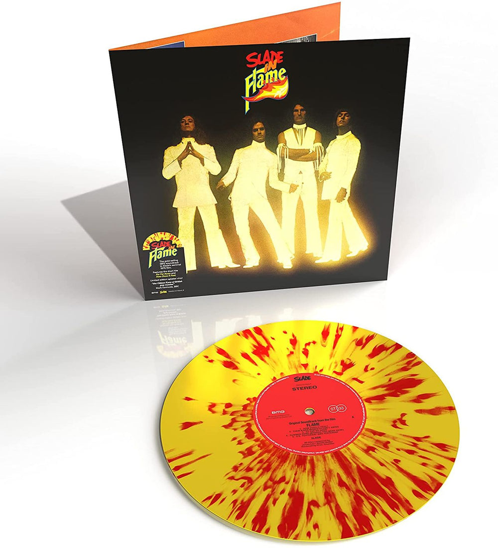 Slade Slade In Flame - Yellow & Red Flame Splatter Vinyl UK vinyl LP album (LP record) BMGCAT504LP