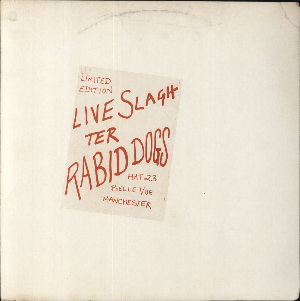 Slaughter & The Dogs Live Slaughter Rabid Dogs - Red labels UK vinyl LP album (LP record) HAT23