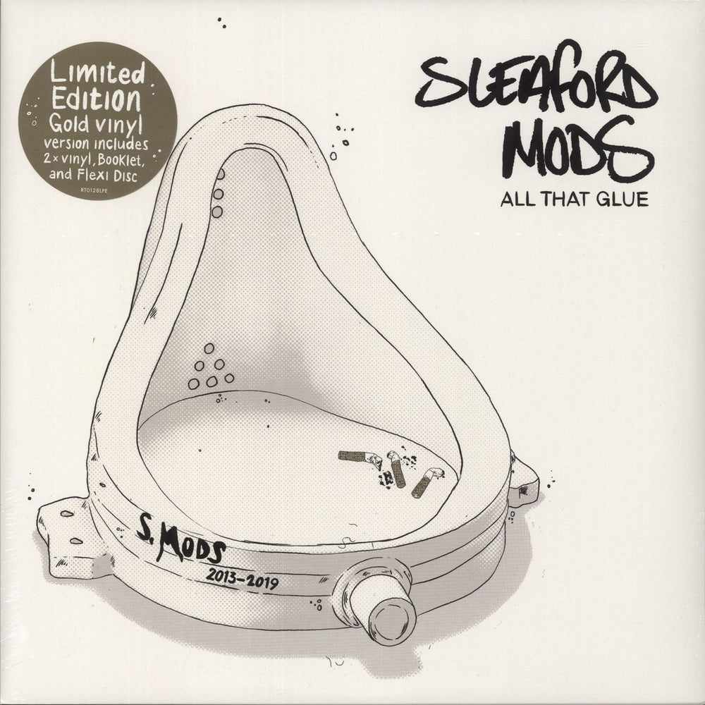 Sleaford Mods All That Glue - Gold vinyl - Sealed UK 2-LP vinyl record set (Double LP Album) RT0128LPE