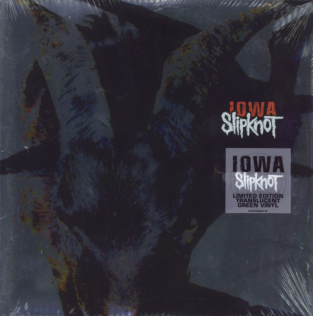 Slipknot Iowa - Translucent Green Vinyl - Sealed UK 2-LP vinyl record set (Double LP Album) RR8564-1