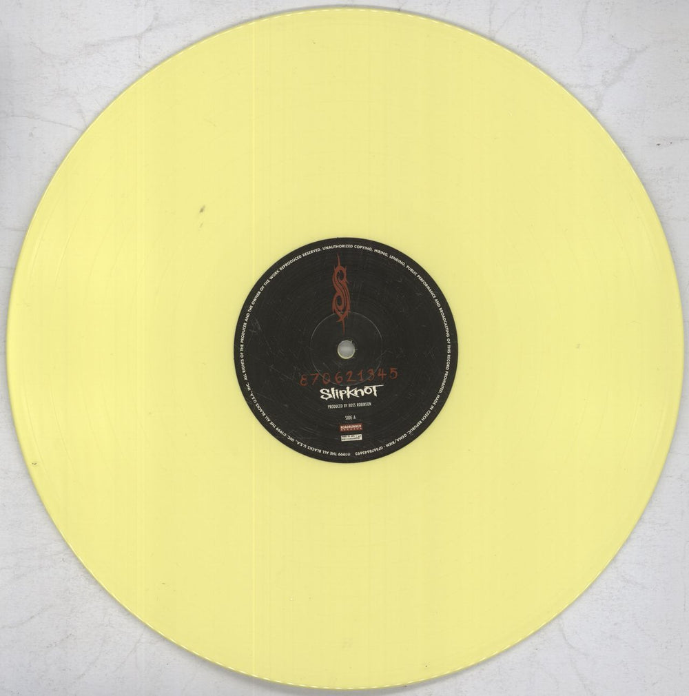 Slipknot Slipknot - Lemon Yellow Vinyl UK vinyl LP album (LP record) PKTLPSL823239