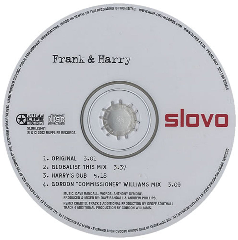 Slovo Frank & Harry UK Promo CD single (CD5 / 5") SLORLCD-01