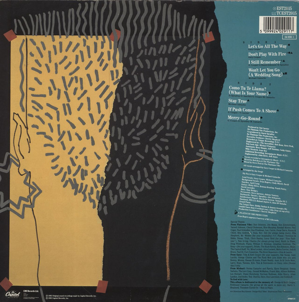 Sly Fox Let's Go All The Way UK vinyl LP album (LP record)