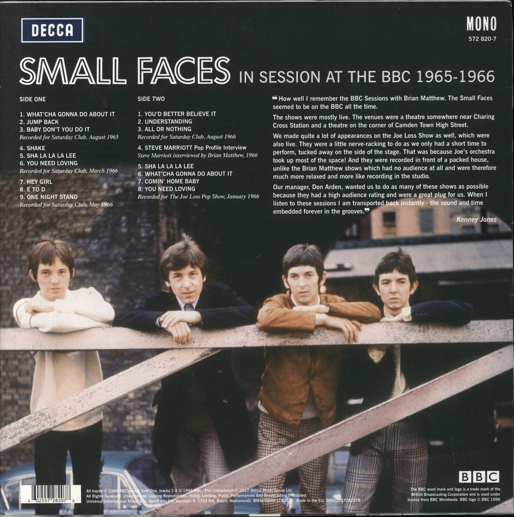 Small Faces In Session At The BBC 1965-1966 - RSD 2017 UK vinyl LP album (LP record) 602557282078