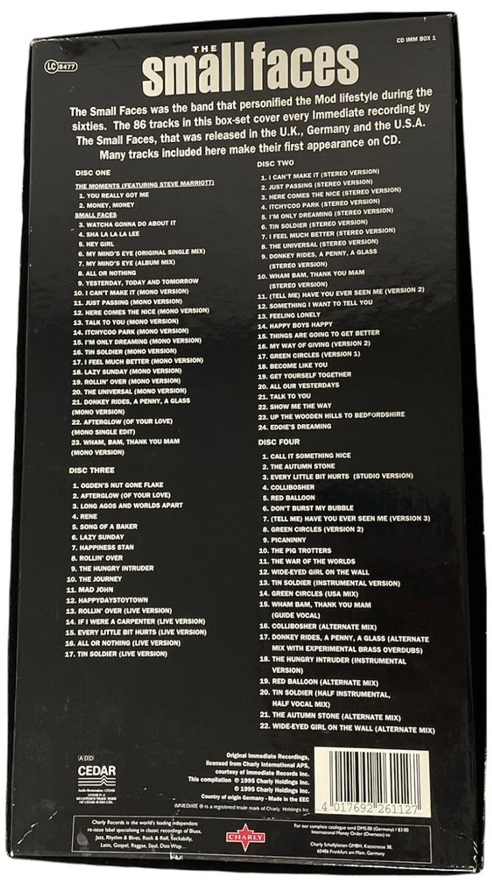 Small Faces The Immediate Years UK CD Album Box Set SMFDXTH642299