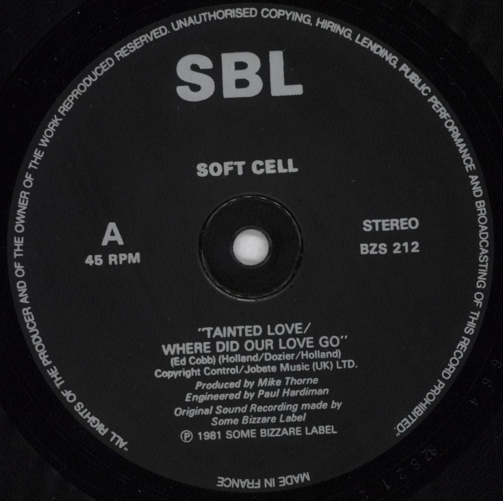 Soft Cell Tainted Love / Where Did Our Love Go French 12" vinyl single (12 inch record / Maxi-single) SOF12TA824021