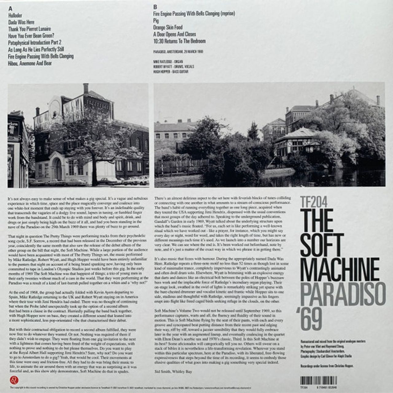 Soft Machine Paradiso '69 - Remastered 180 Gram - Numbered Edition - Sealed Dutch vinyl LP album (LP record) SFTLPPA819220