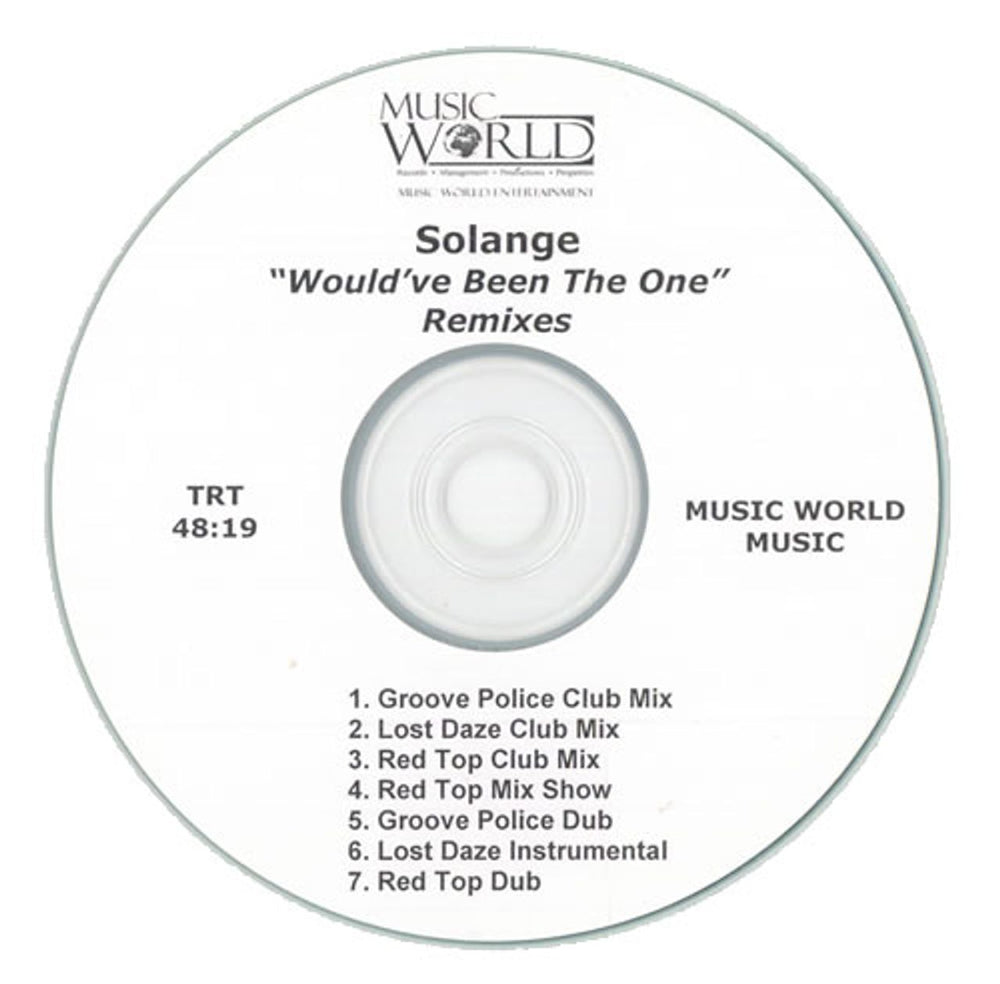 Solange Knowles Would've Been The One Remixes US Promo CD-R acetate CDR-ACETATE