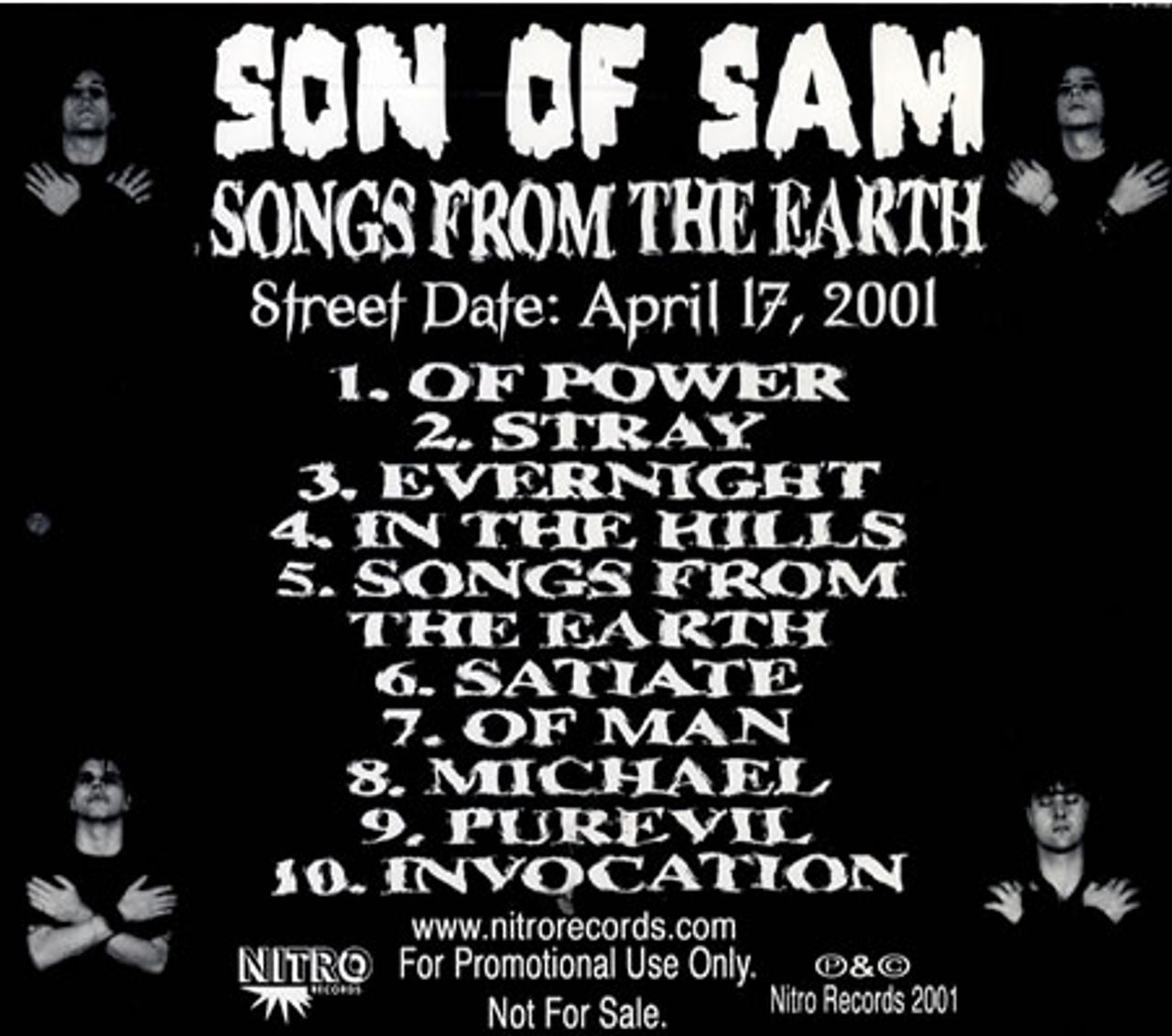 未使用 Son Of Sam - Songs From The Earth - 洋楽