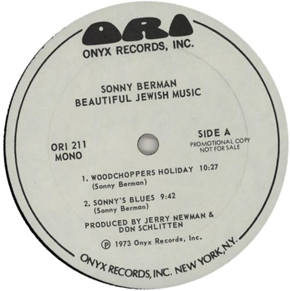 Sonny Berman Beautiful Jewish Music US Promo vinyl LP album (LP record) V3ULPBE585576