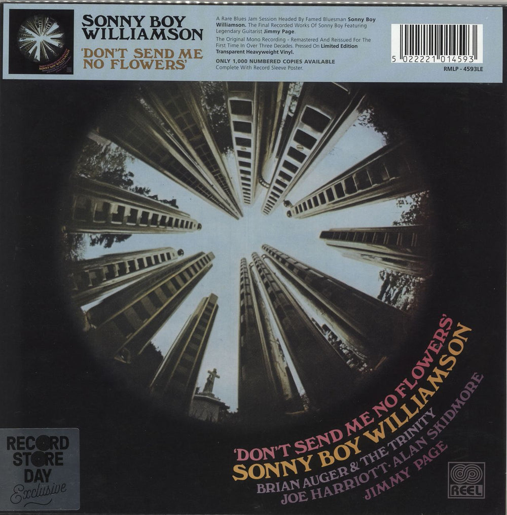 Sonny Boy Williamson Don't Send Me No Flowers - RSD19 - Clear Vinyl UK vinyl LP album (LP record) 5022221014593