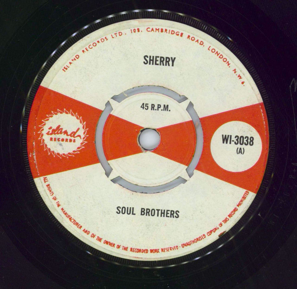 Soul Brothers [Ja] Sherry UK 7" vinyl single (7 inch record / 45) WI-3038