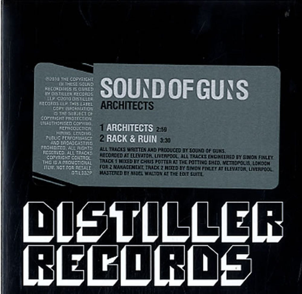 Sound Of Guns Architects + Bonus CD UK 7" vinyl single (7 inch record / 45) UP507AR625894