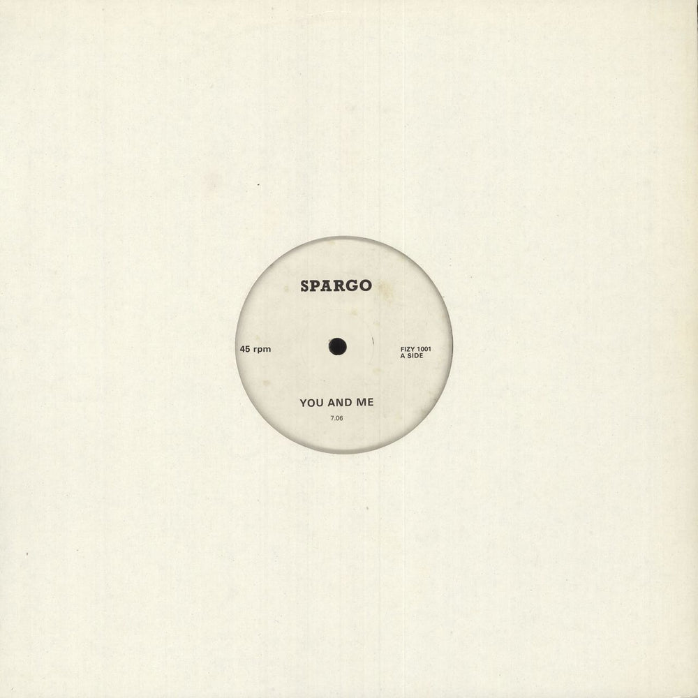 Spargo You And Me UK Promo 12" vinyl single (12 inch record / Maxi-single) FIZY1001