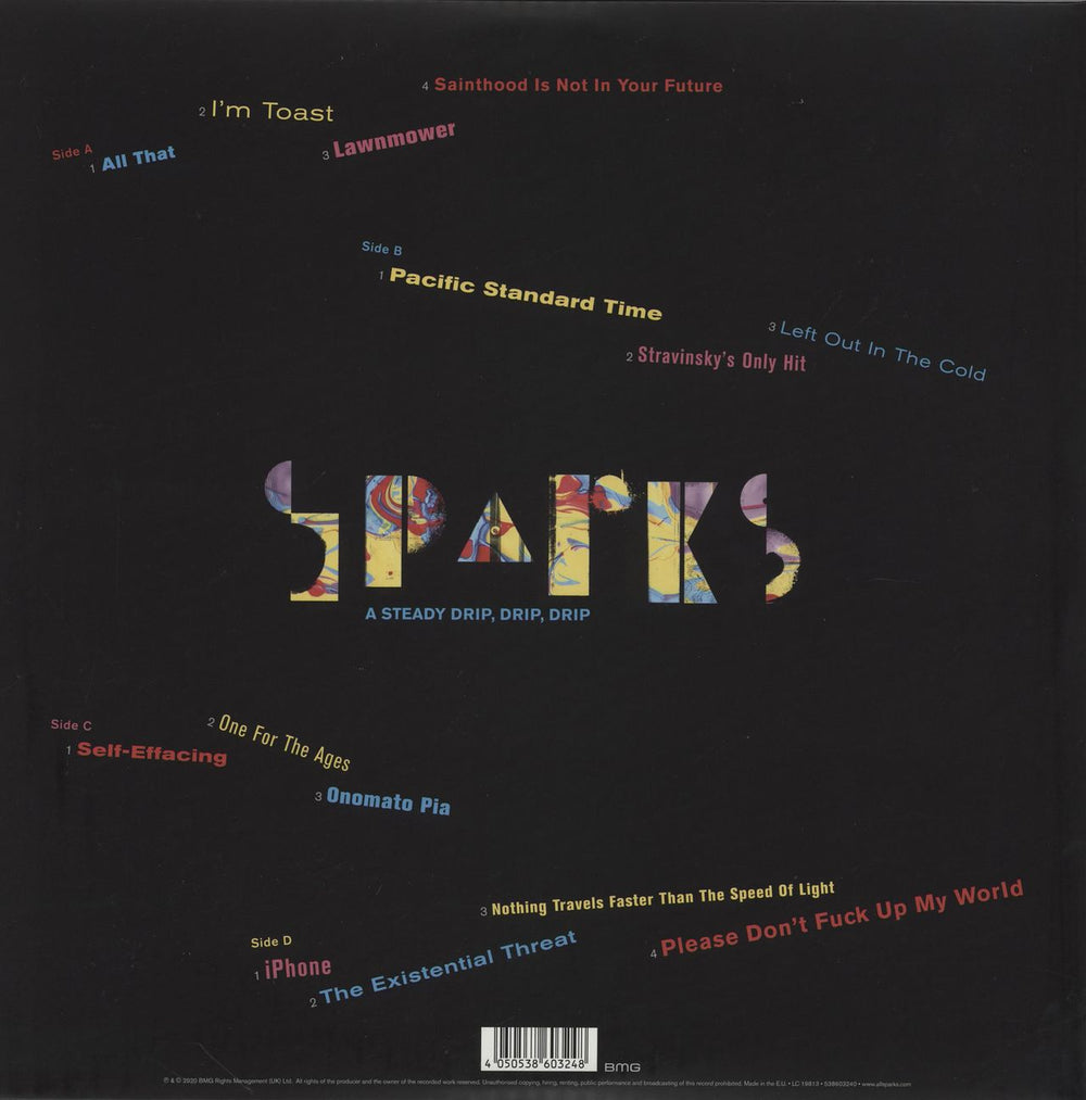 Sparks A Steady Drip, Drip, Drip - 180gm Blue & Purple vinyl UK 2-LP vinyl record set (Double LP Album) 4050538603248