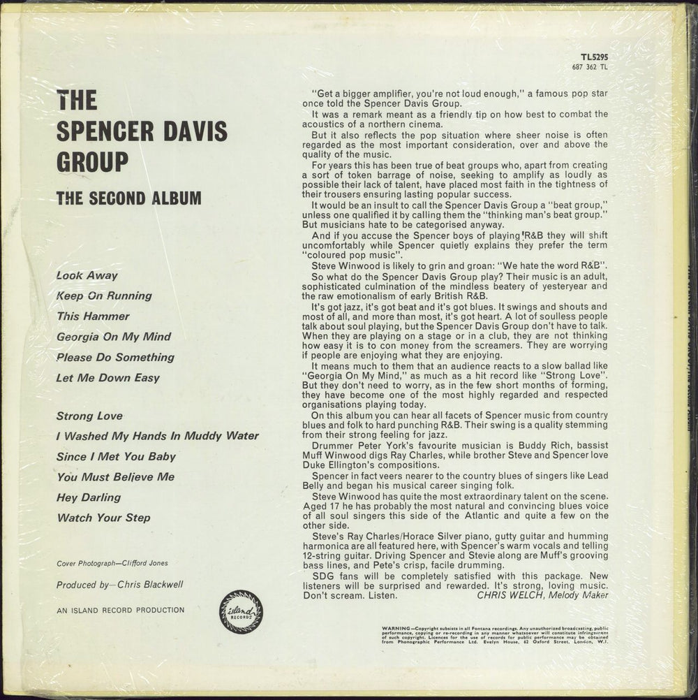 Spencer Davis Group The Second Album UK vinyl LP album (LP record)