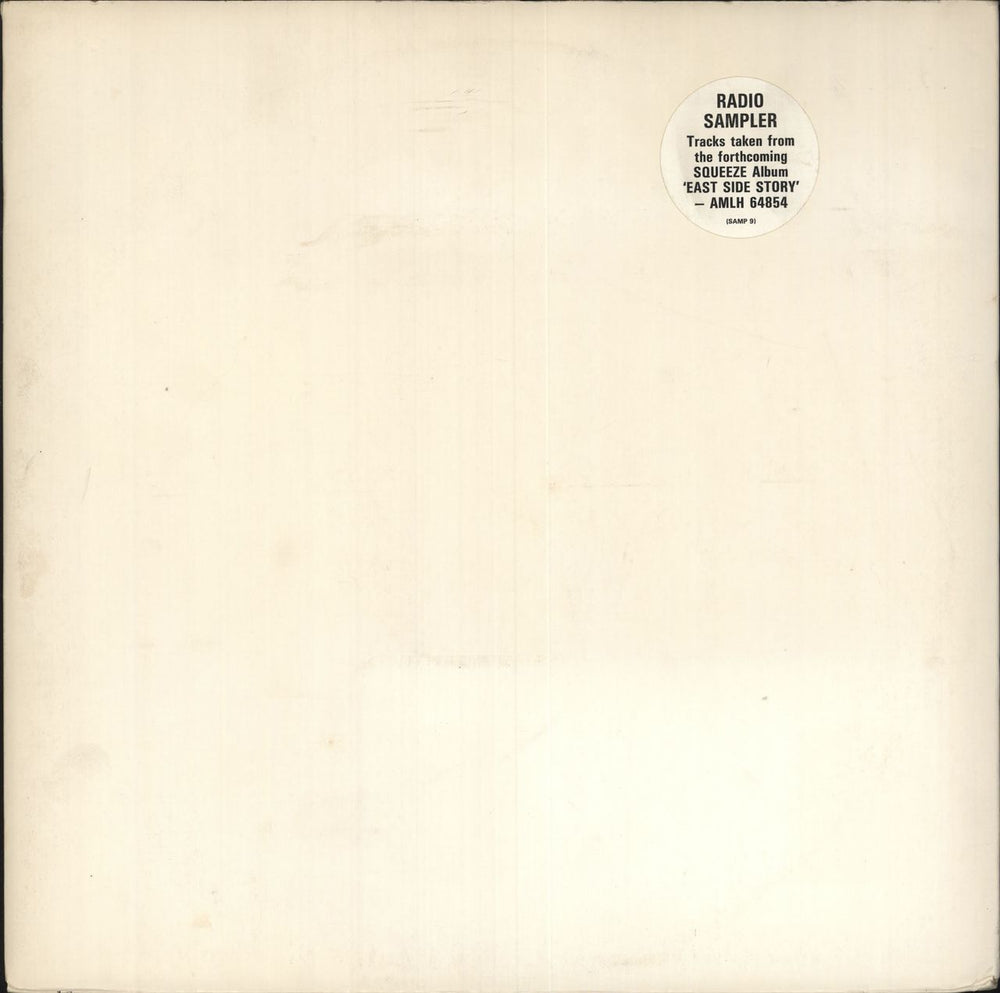 Squeeze Radio Sampler UK Promo 12" vinyl single (12 inch record / Maxi-single) SAMP9