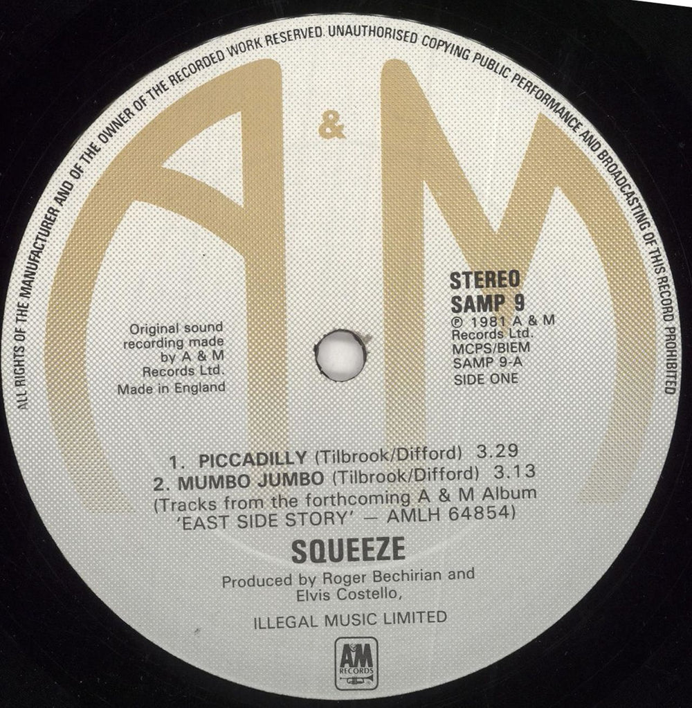 Squeeze Radio Sampler UK Promo 12" vinyl single (12 inch record / Maxi-single) SQU12RA130399