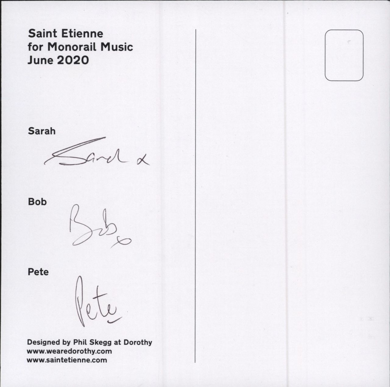 St Etienne Words And Music By Saint Etienne - Splatter - Sealed + Signed Card UK vinyl LP album (LP record)