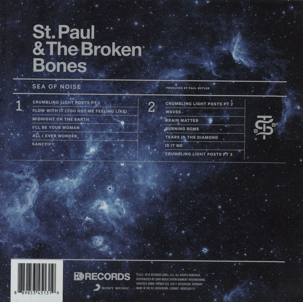 St. Paul & The Broken Bones  Sea Of Noise UK vinyl LP album (LP record) 889853451319