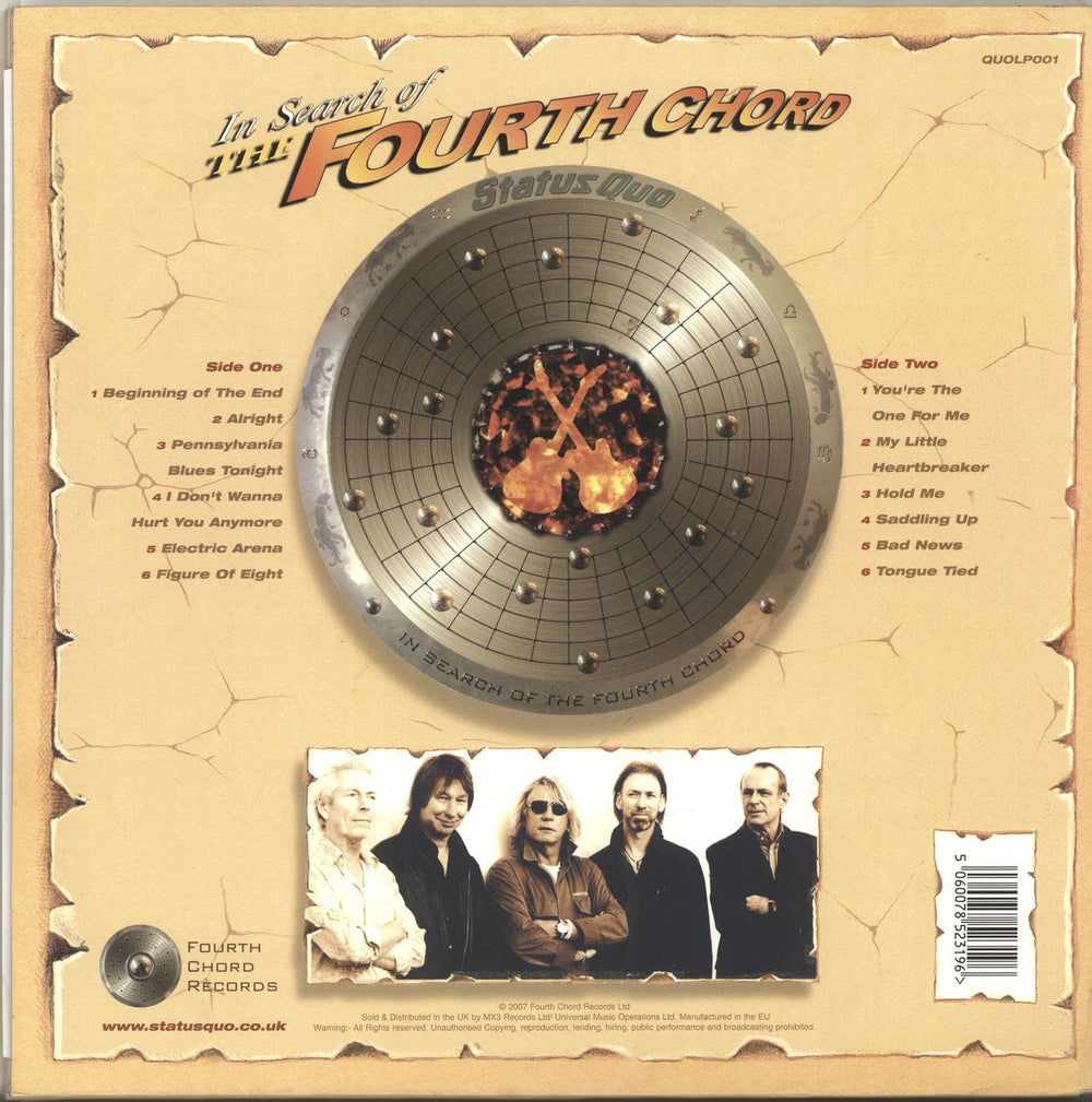Status Quo In Search Of The Fourth Chord UK vinyl LP album (LP record) 5060078523196