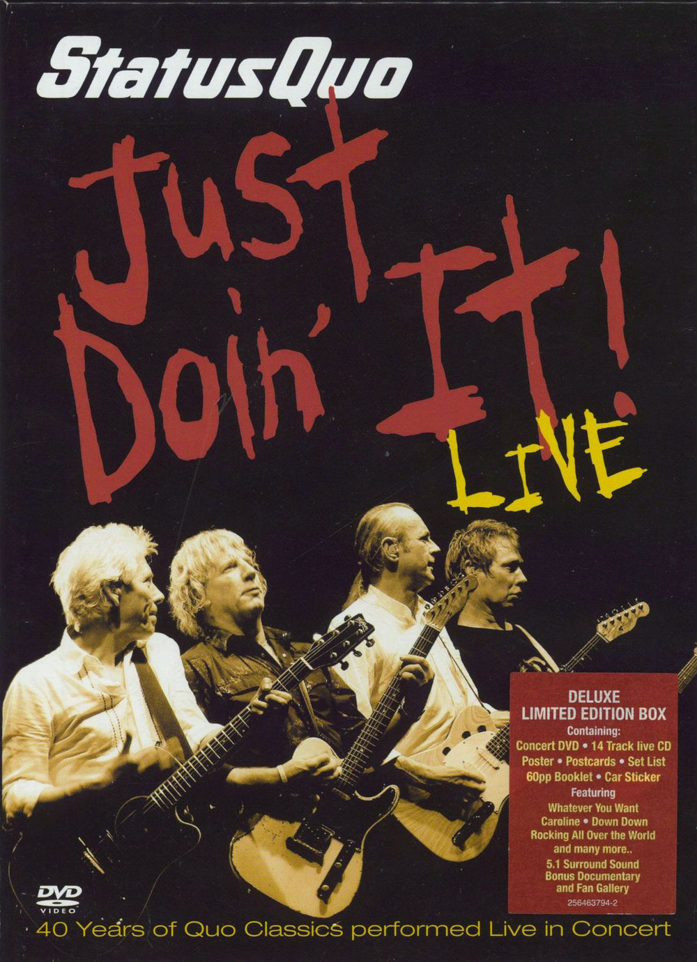 Status Quo Just Doin' It: Live UK 2-disc CD/DVD set 2564637942