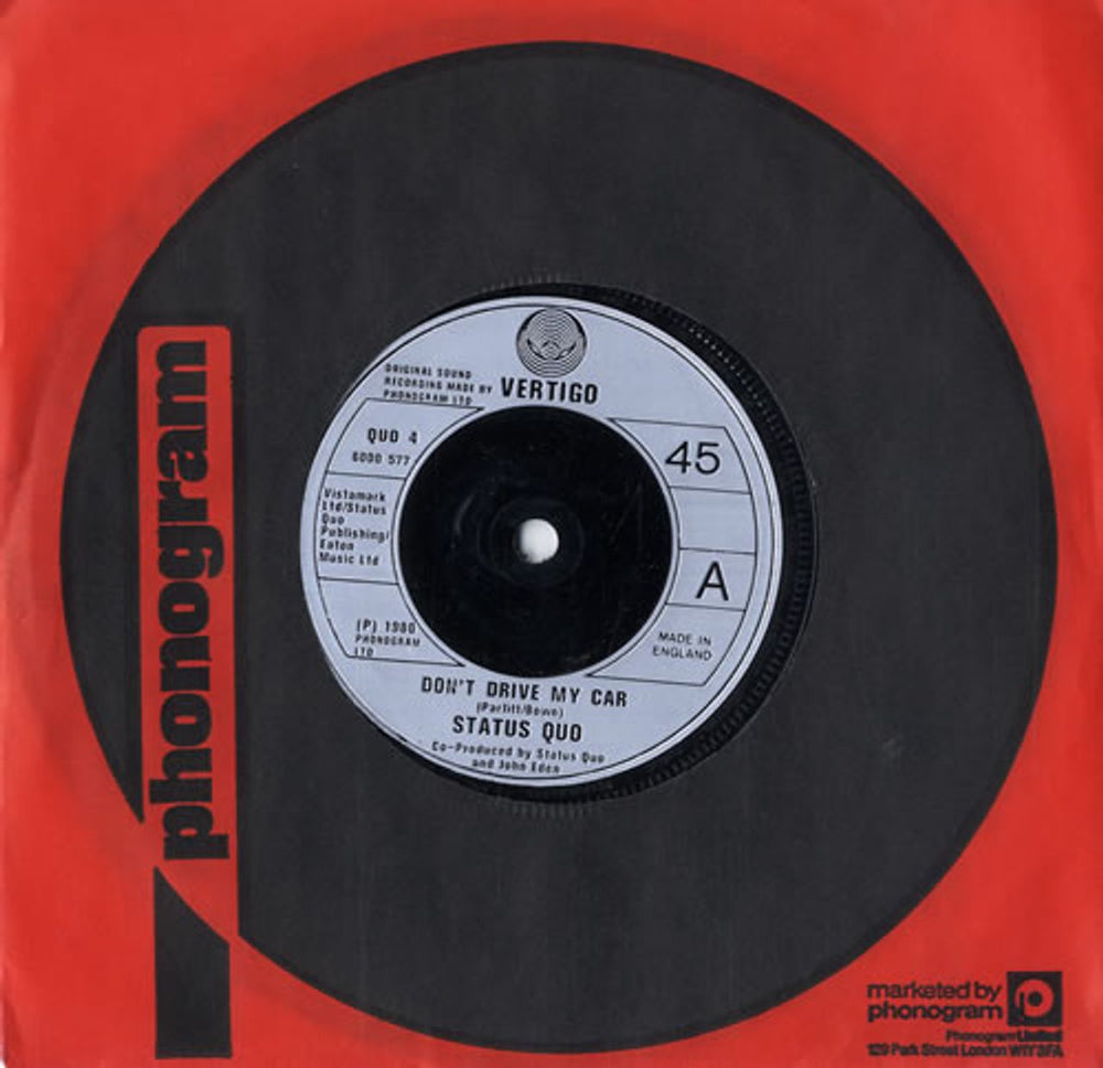 Status Quo Lies UK 7" vinyl single (7 inch record / 45) QUO4