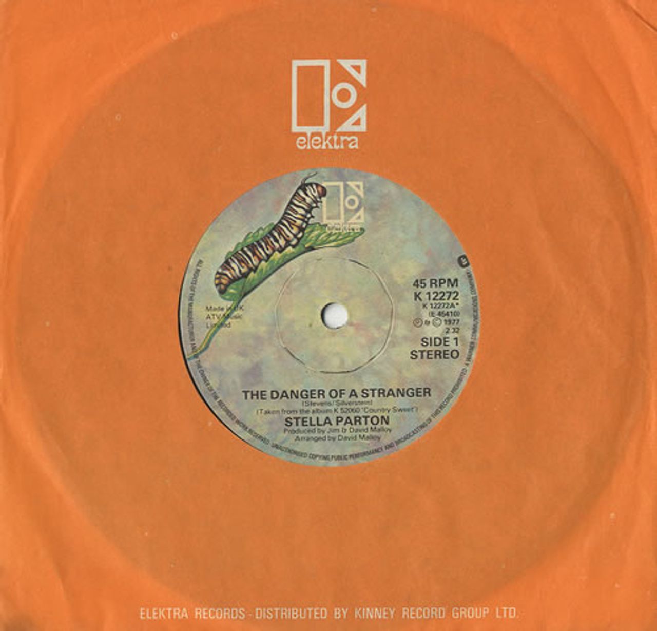 Stella Parton  The Danger Of A Stranger UK 7" vinyl single (7 inch record / 45) K12272