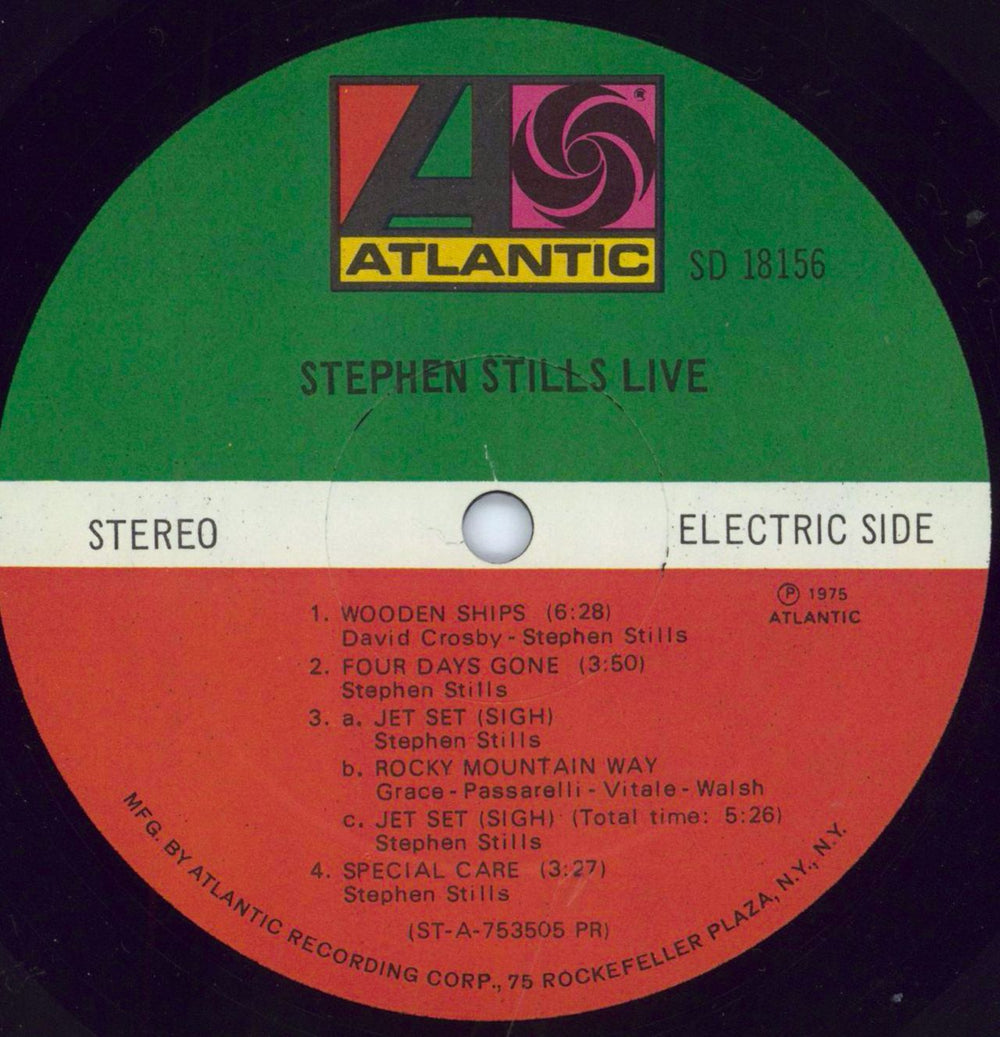 Stephen Stills Live US vinyl LP album (LP record) SPSLPLI314515