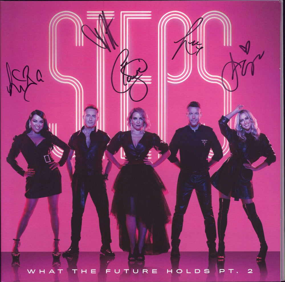 Steps What The Future Holds Pt. 2 - Pink & Clear Vinyl + Autographed Sleeve UK vinyl LP album (LP record) 4050538684209