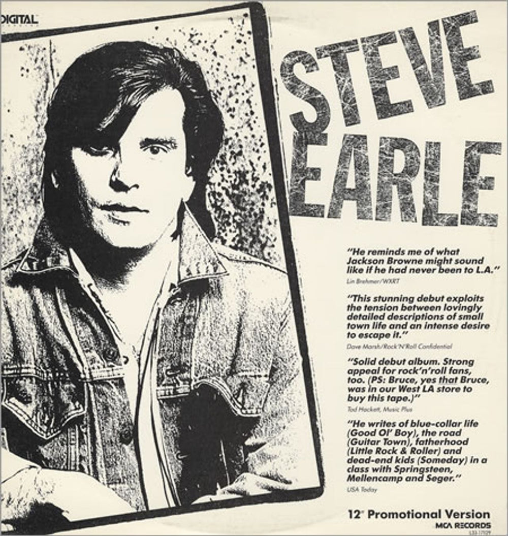 Steve Earle Aor Sampler US Promo 12" vinyl single (12 inch record / Maxi-single) L33-17129