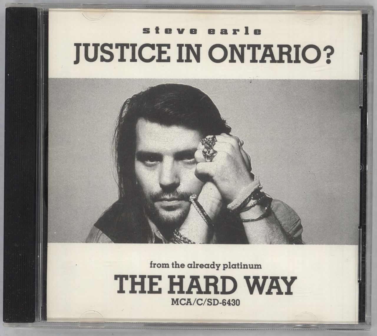 Steve Earle Justice In Ontario? Canadian Promo CD single (CD5 / 5") MCAD-9050