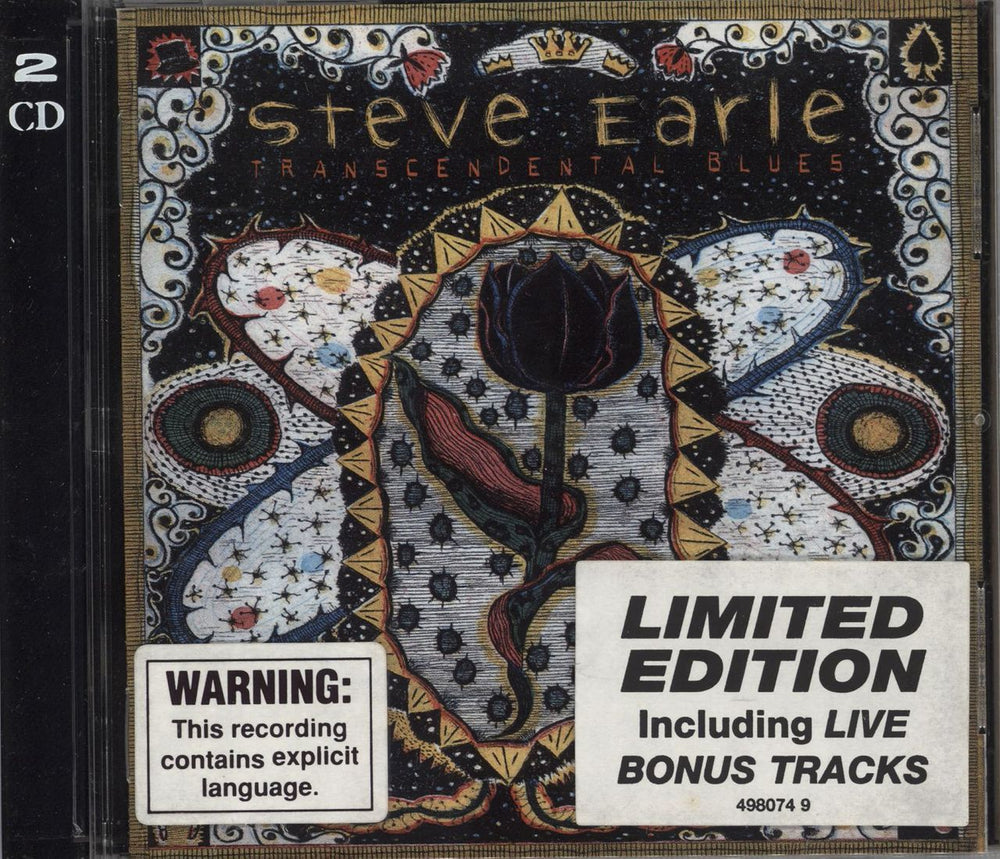 Steve Earle Transcendental Blues Australian 2 CD album set (Double CD) 4980749