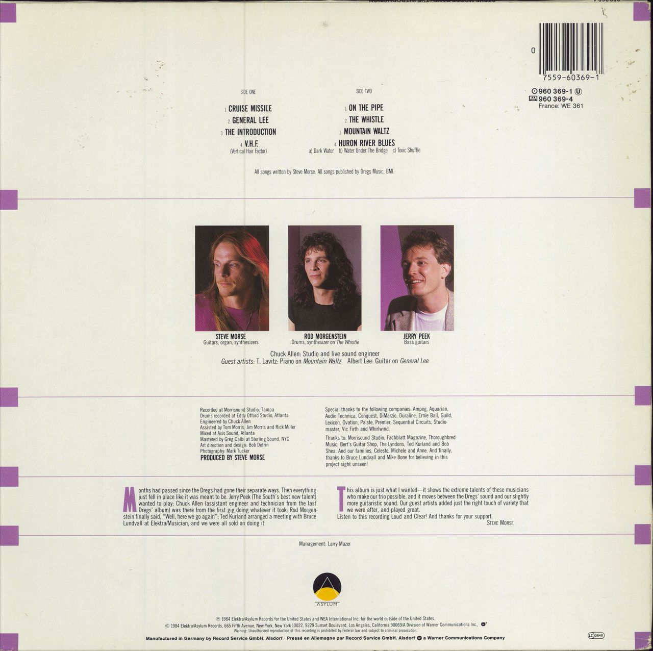 Steve Morse Band The Introduction German vinyl LP album (LP record)