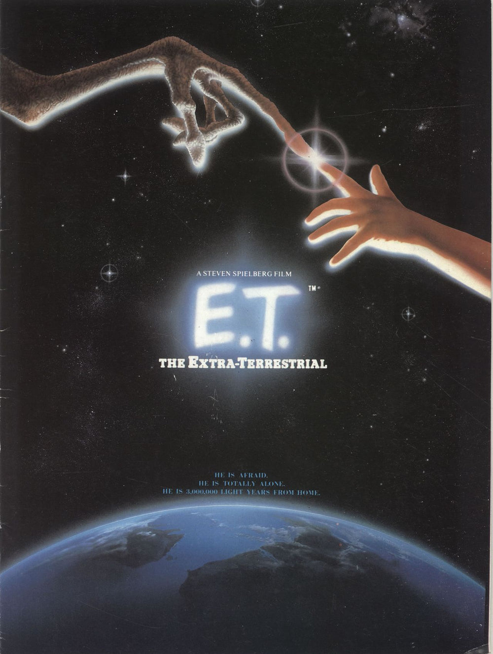 Steven Spielberg E.T. The Extra-Terrestrial UK tour programme MOVIE PROGRAMME