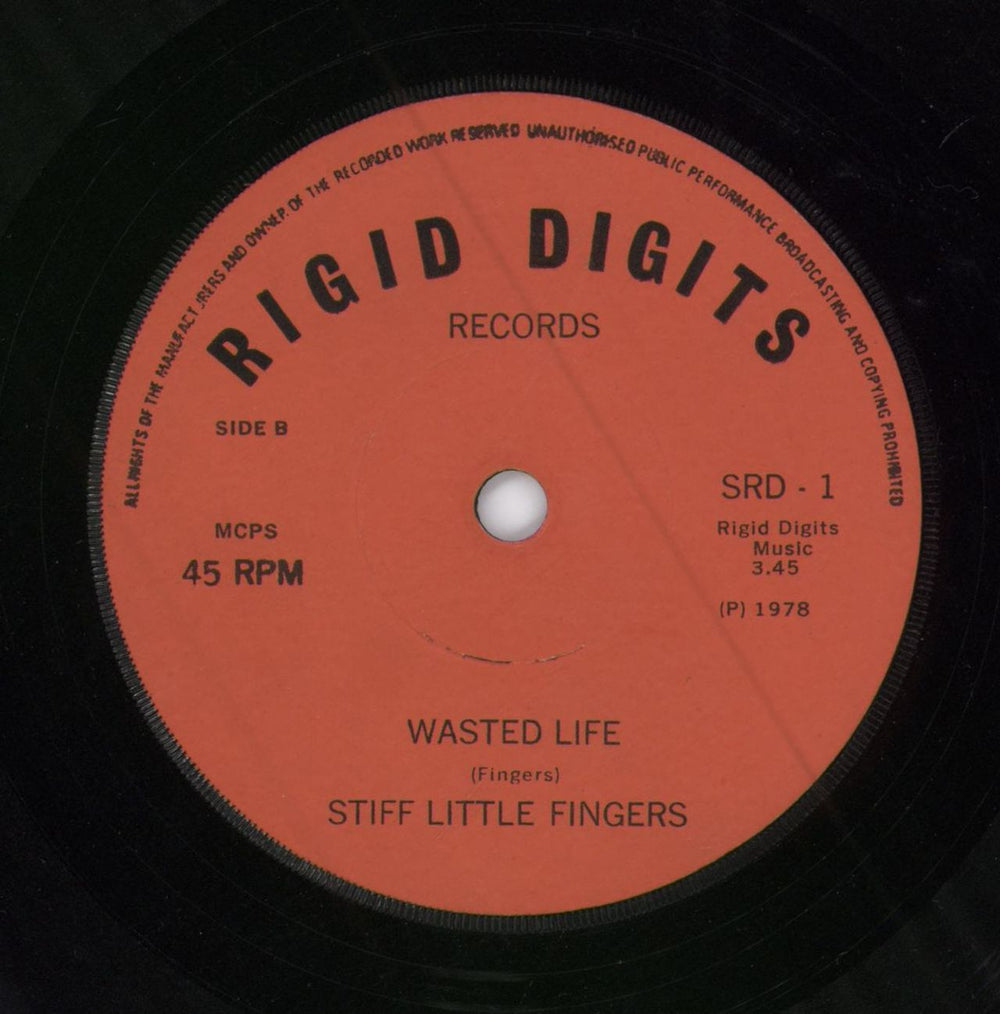 Stiff Little Fingers Suspect Device - 2nd - Red label UK 7" vinyl single (7 inch record / 45)