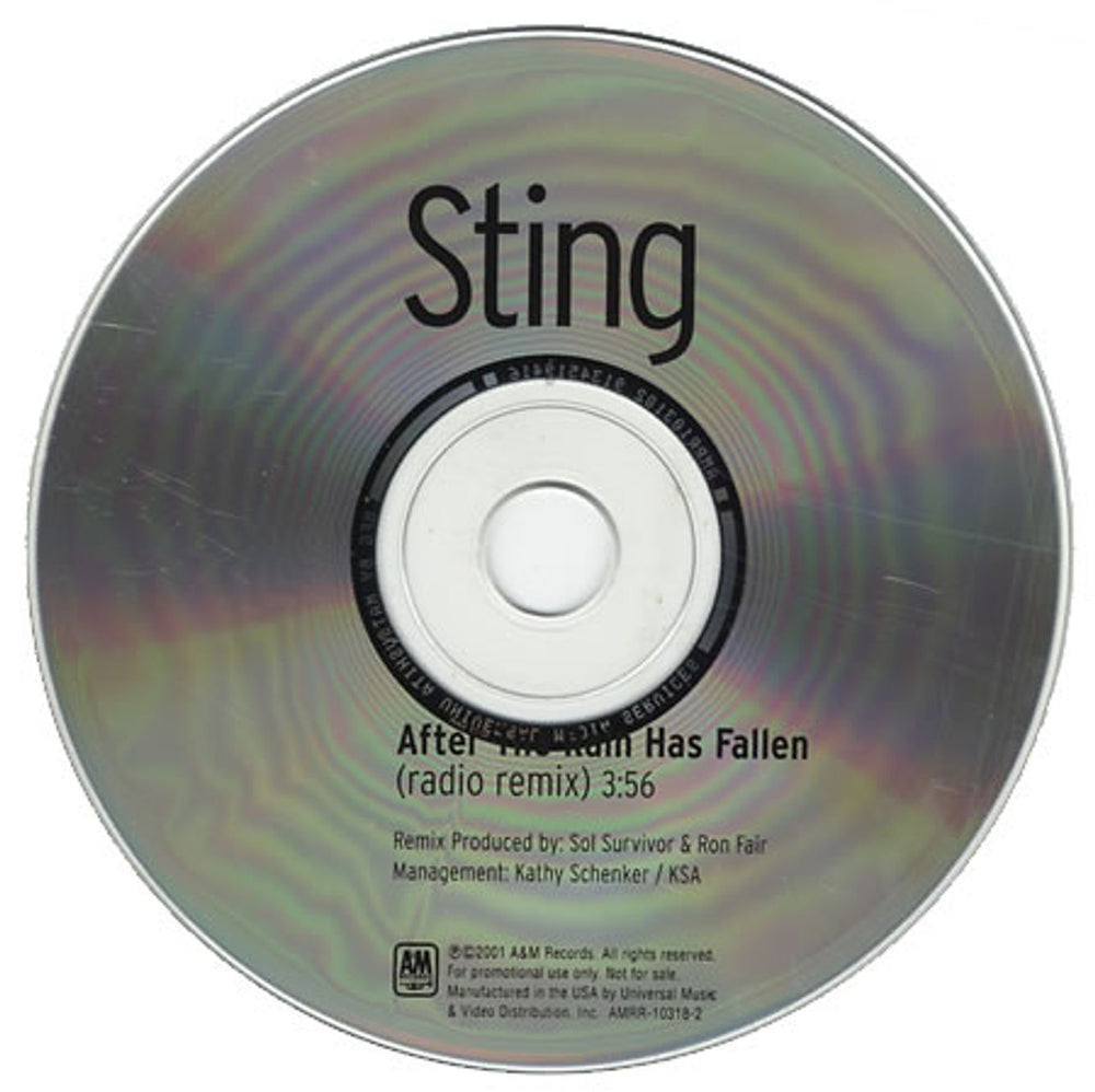 Sting After The Rain Has Fallen US Promo CD single (CD5 / 5") AMRR-10318-2