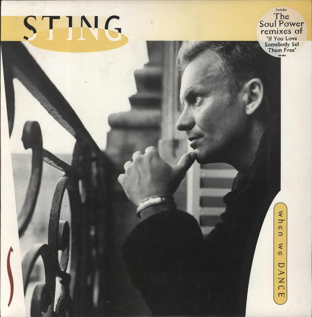 Sting When We Dance - Promo Stickered UK 12" vinyl single (12 inch record / Maxi-single) 580861-1