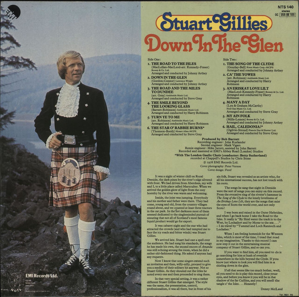 Stuart Gillies Down In The Glen UK vinyl LP album (LP record)