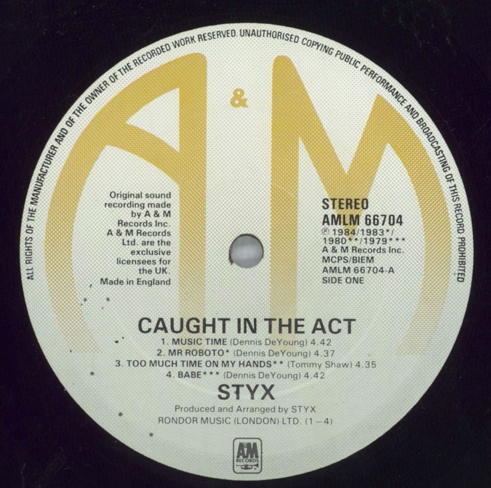 Styx Caught In The Act + Poster UK 2-LP vinyl record set (Double LP Album) STX2LCA820559