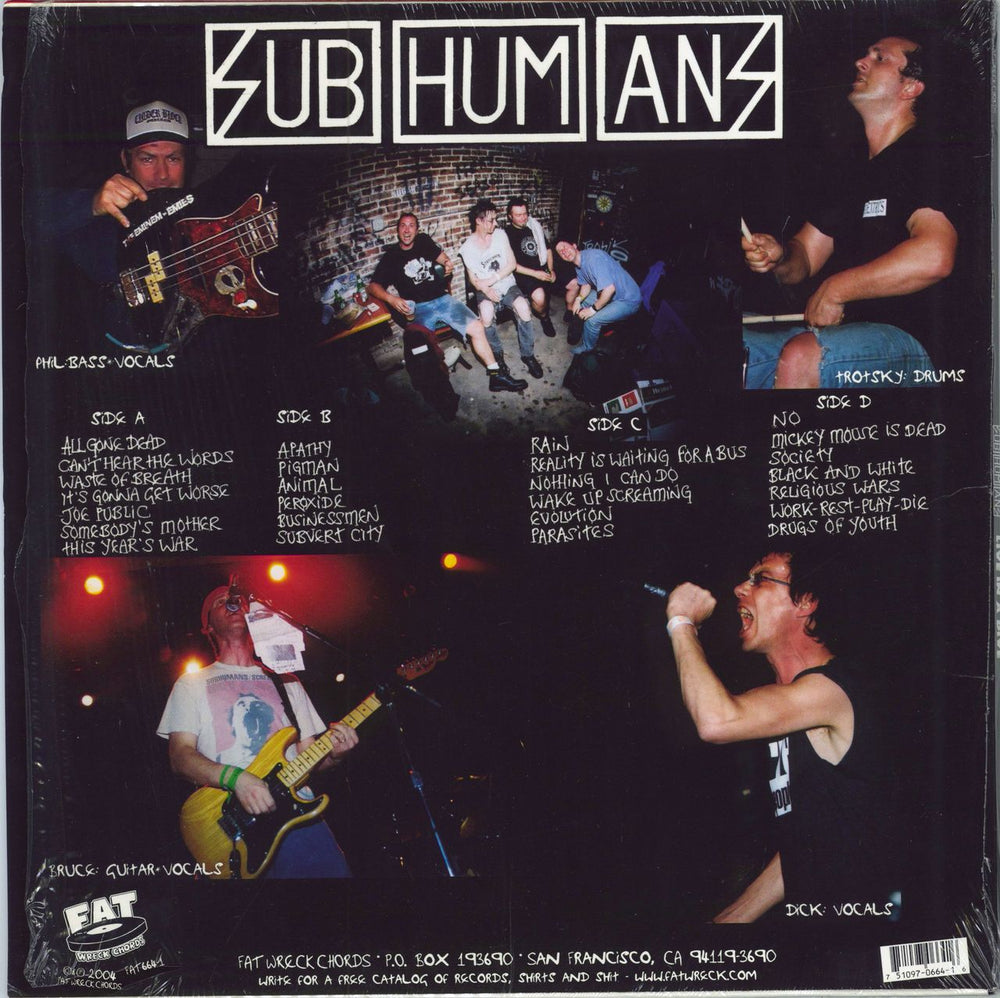 Subhumans Live In A Dive UK 2-LP vinyl record set (Double LP Album) 751097066416