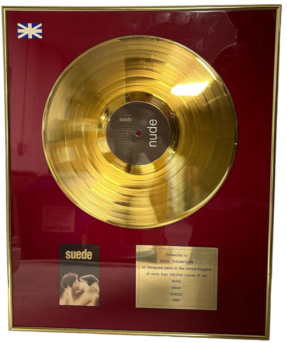 Suede Nude UK award disc GOLD AWARD