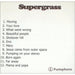 Supergrass Supergrass UK CD-R acetate CD-R ACETATE