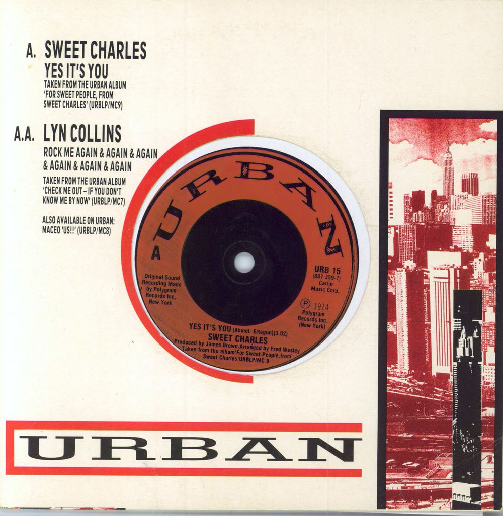 Sweet Charles Yes It's You UK 7" vinyl single (7 inch record / 45) URB15