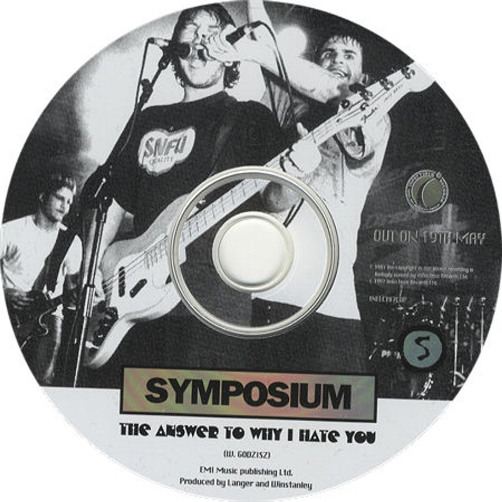 Symposium The Answer To Why I Hate You UK Promo CD single (CD5 / 5") INFECT37CDP